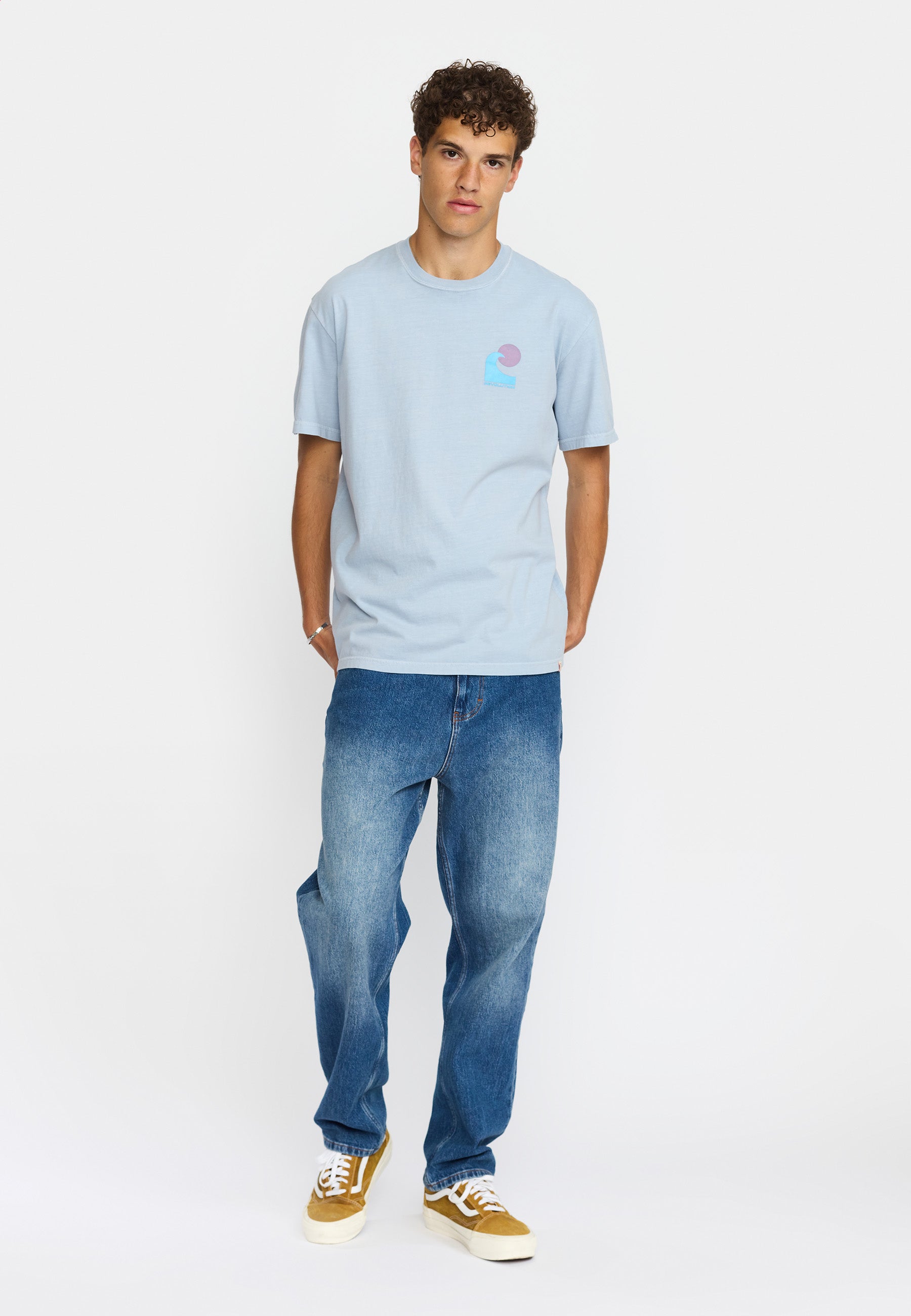 Revolution Printed T-shirt T-Shirts Lightblue