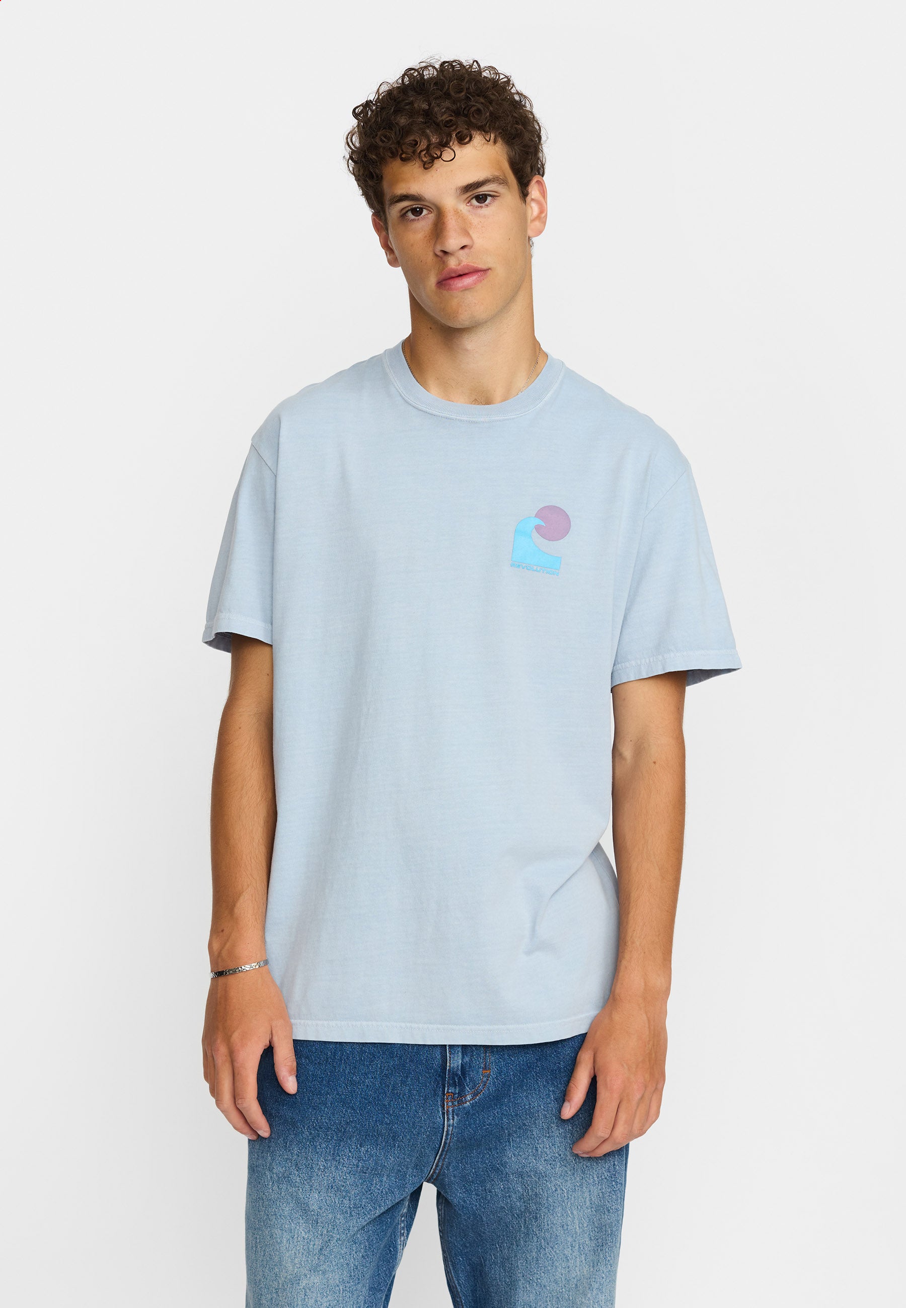 Revolution Printed T-shirt T-Shirts Lightblue