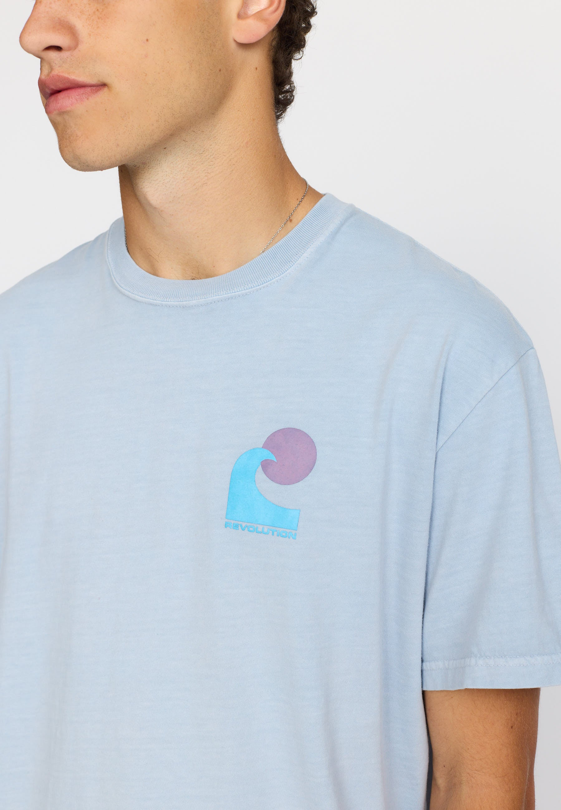 Revolution Printed T-shirt T-Shirts Lightblue