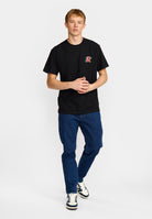 Revolution Printed T-shirt T-Shirts Black-melange