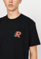 Revolution Printed T-shirt T-Shirts Black-melange