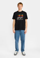 Revolution Printed T-shirt T-Shirts Black-melange