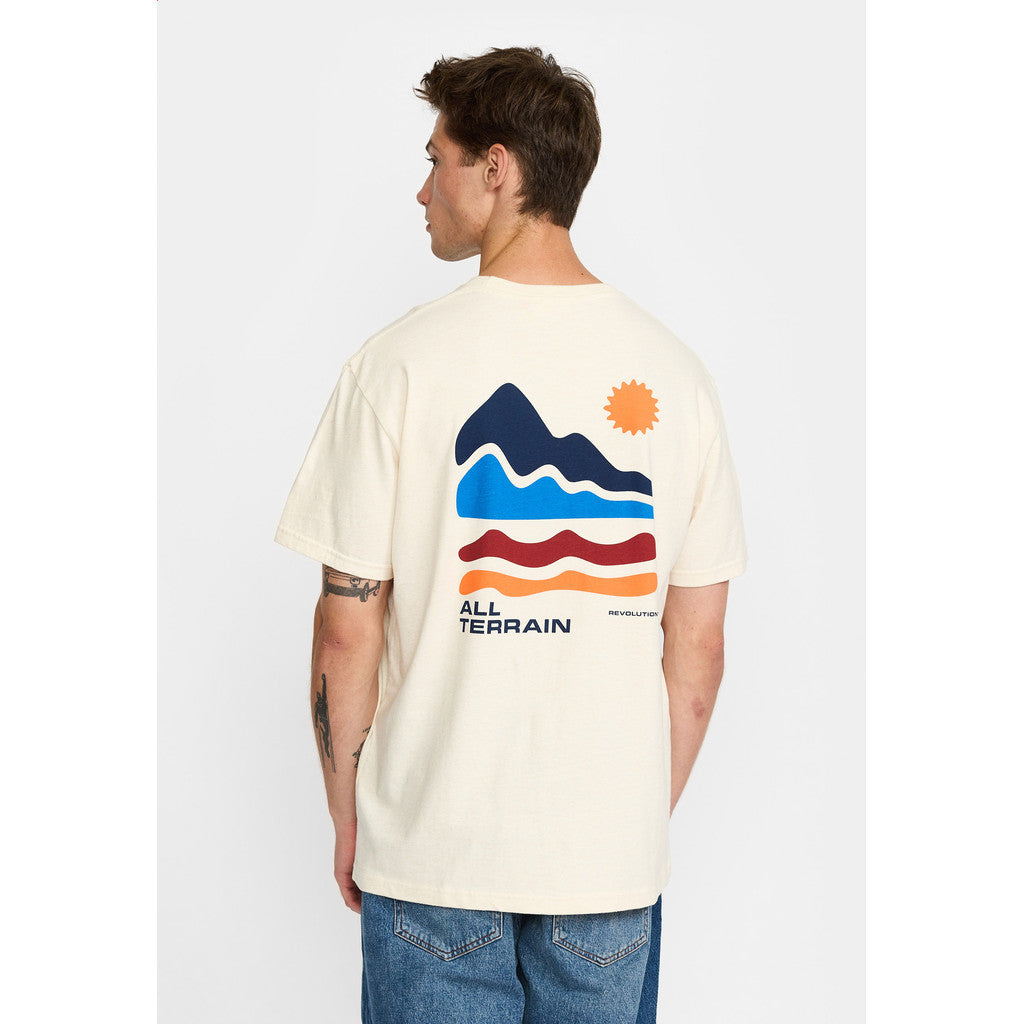 Revolution Printed T-shirt T-Shirts Offwhite-melange