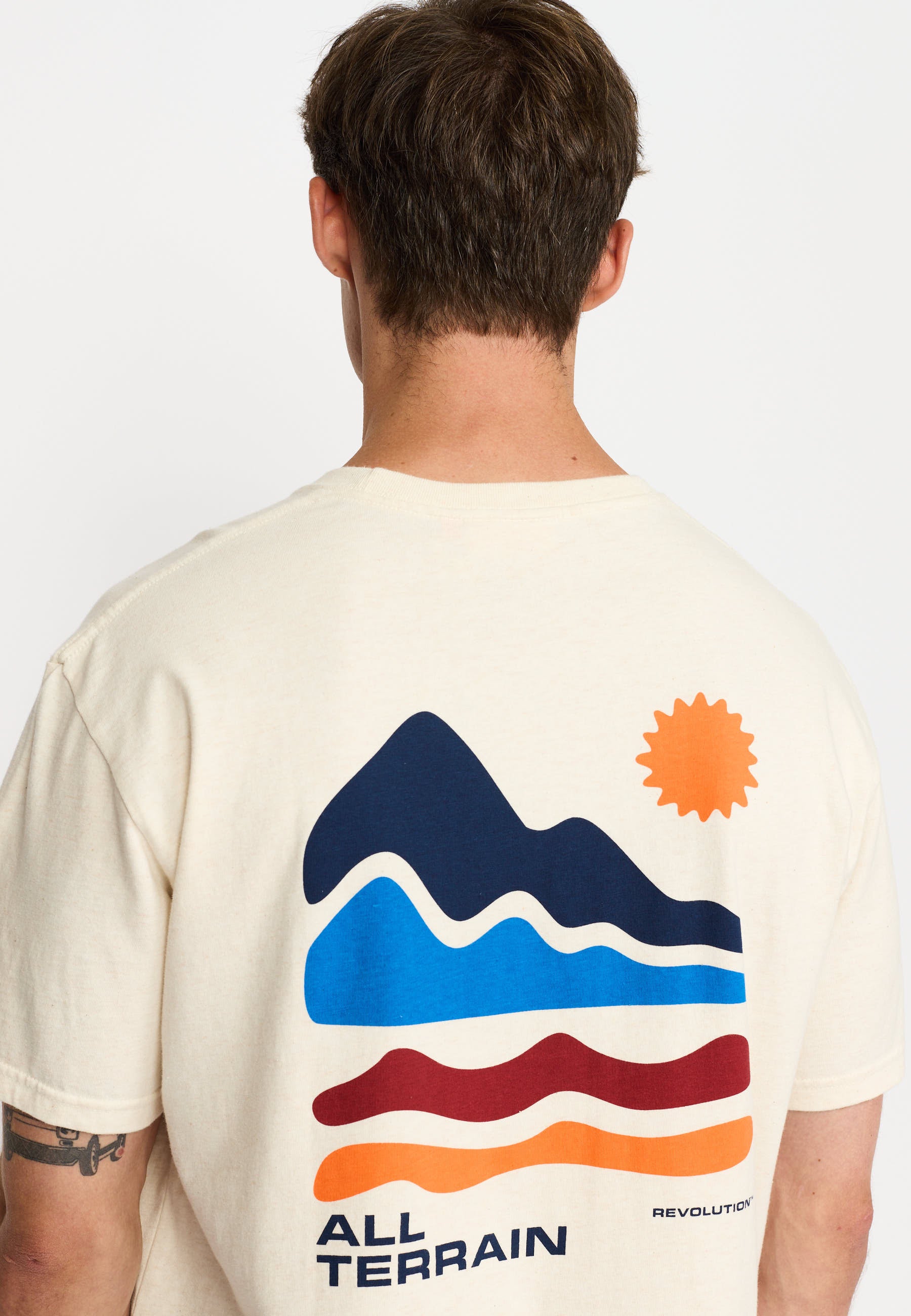 Revolution Printed T-shirt T-Shirts Offwhite-melange