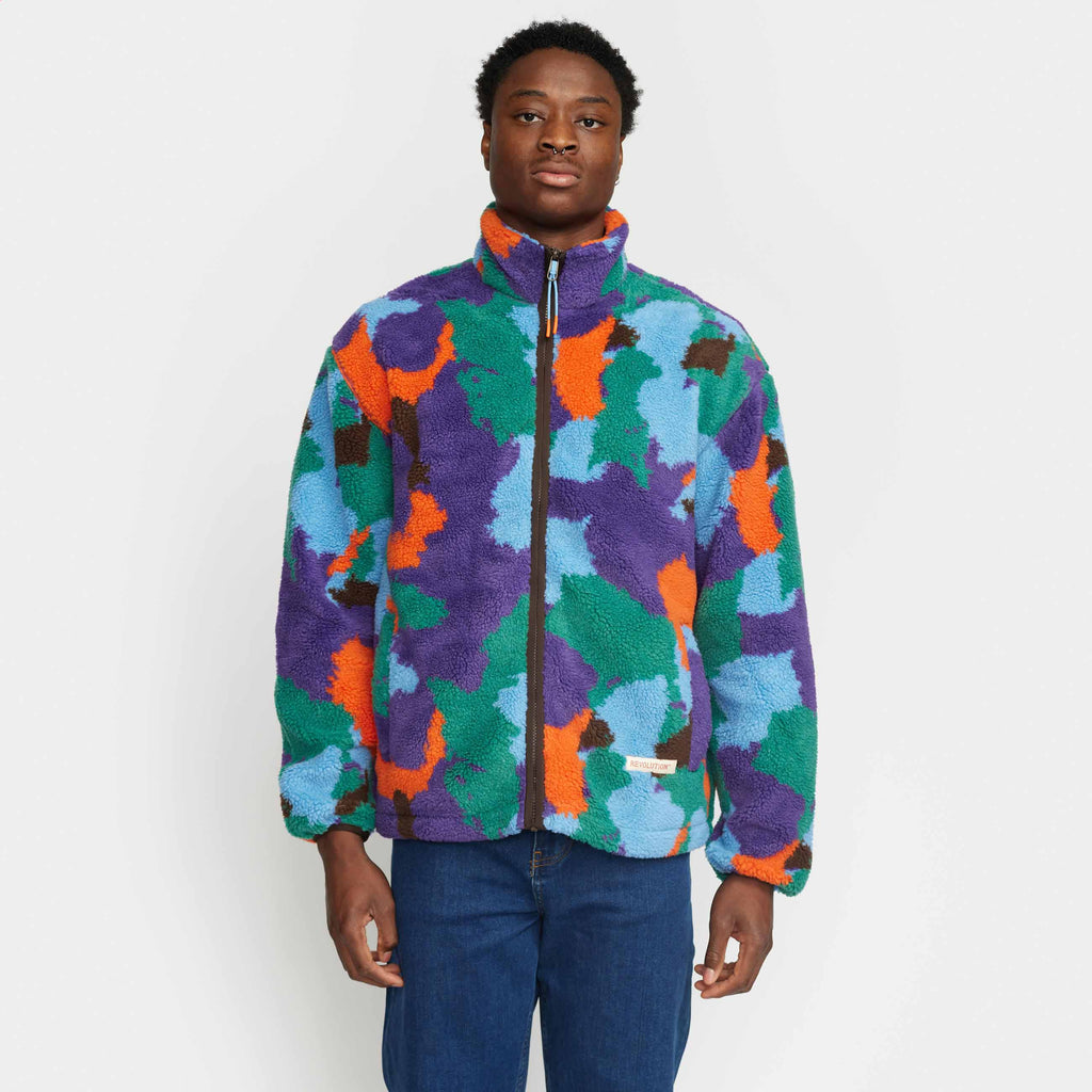 Revolution Printed Teddy Jacket Fleece Purple