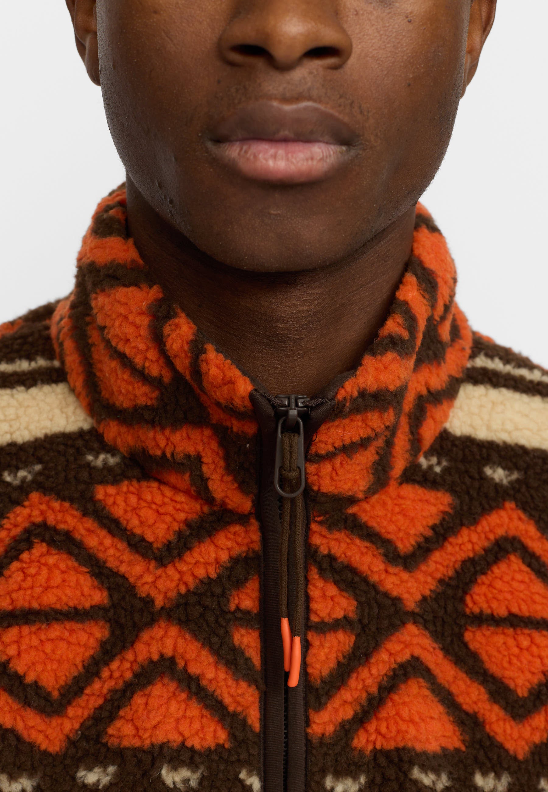 Revolution Printed Teddy Jacket Fleece Orange