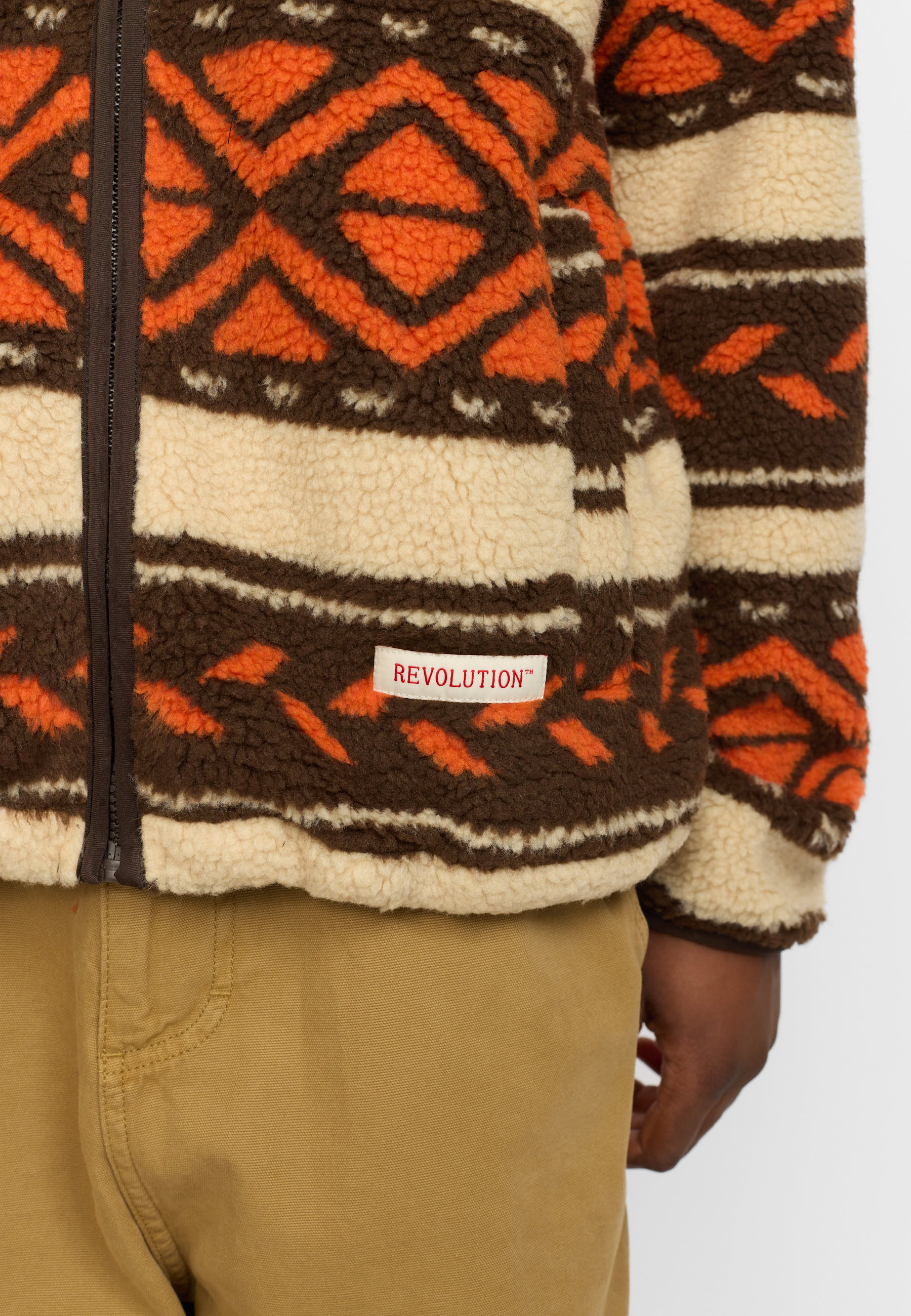 Printed Teddy Jacket / 7021 - Orange – Revolution.eu