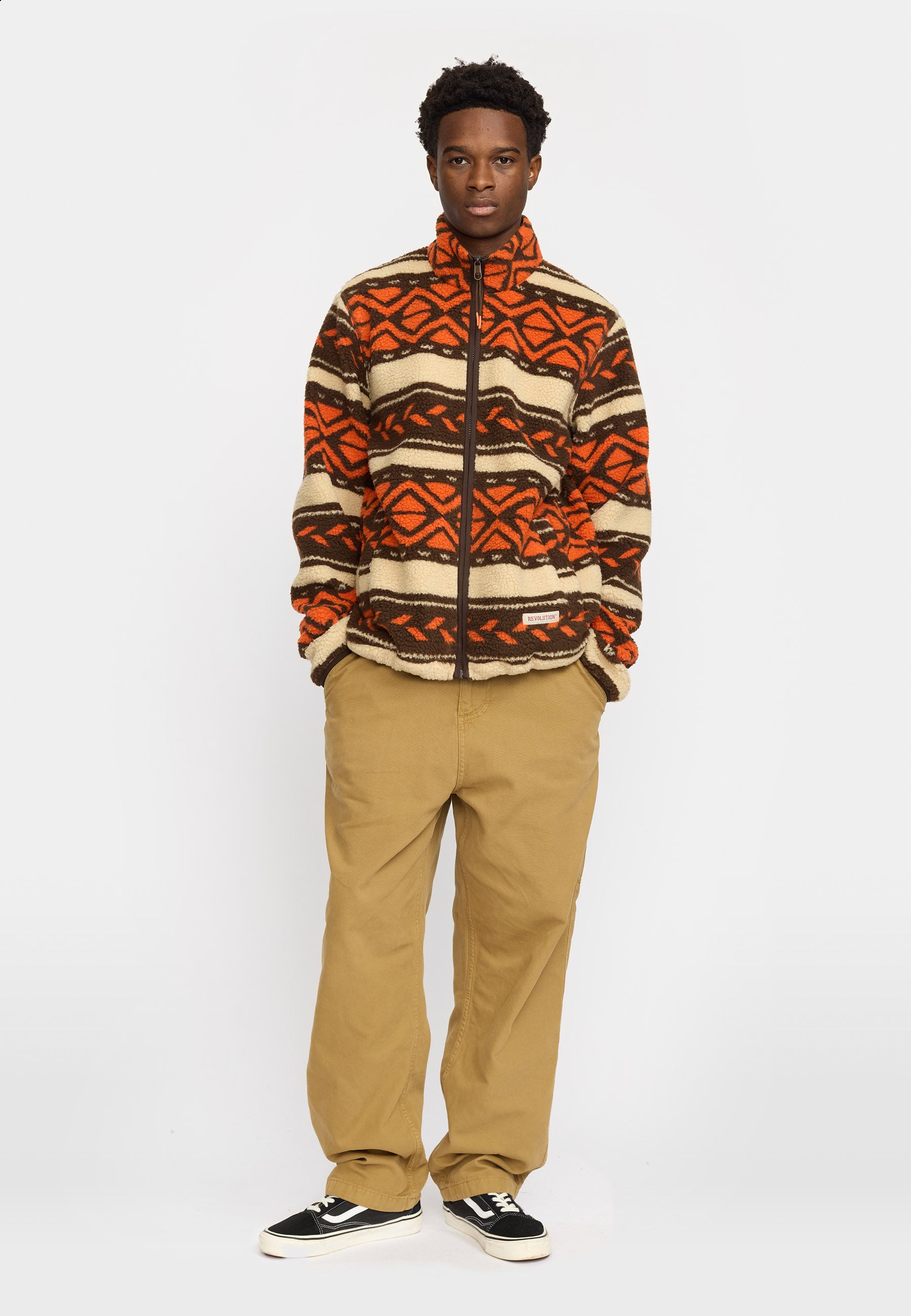 Printed Teddy Jacket / 7021 - Orange – Revolution.eu