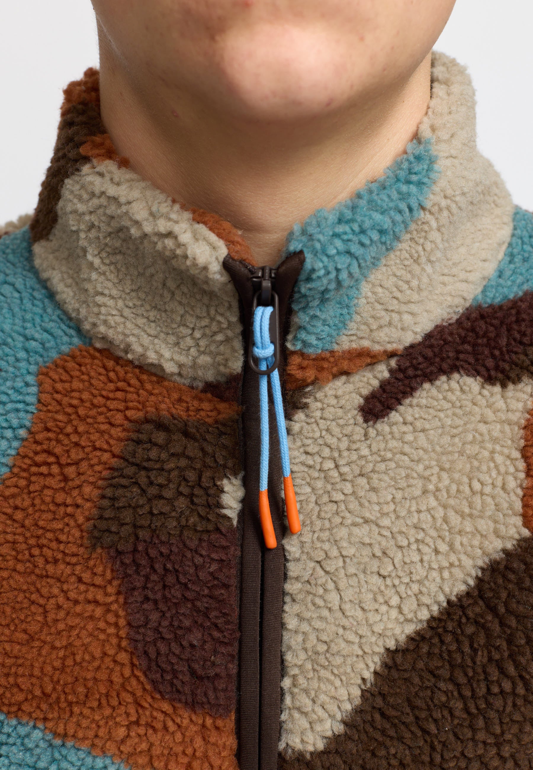 Revolution Printed Teddy Jacket Fleece Brown