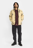 Revolution Printed Teddy Jacket Fleece Offwhite