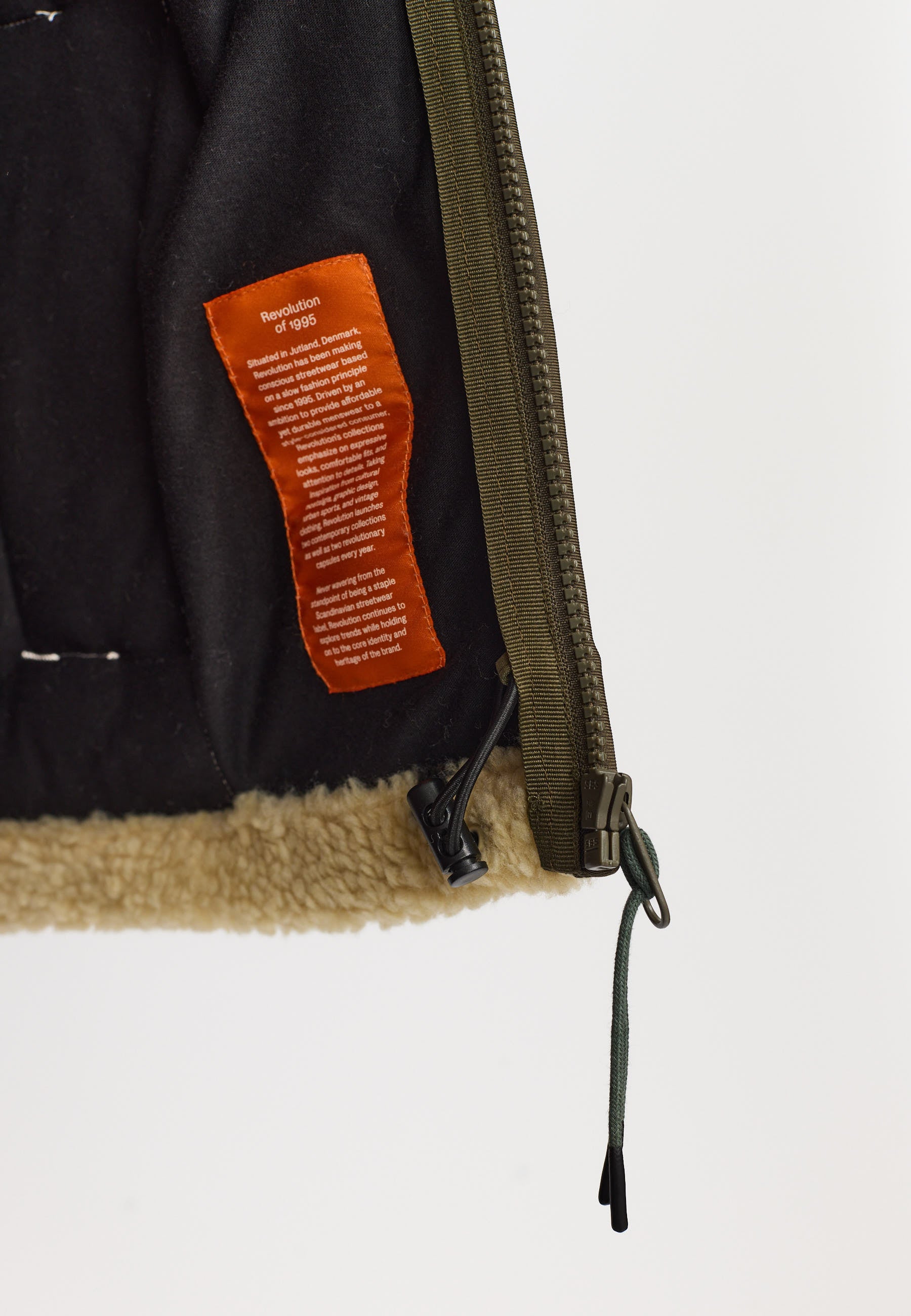 Revolution Printed Teddy Jacket Fleece Offwhite