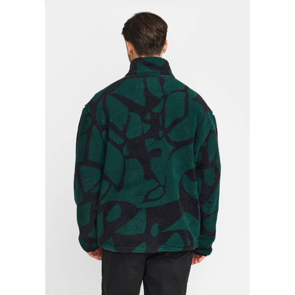 Revolution Printed Teddy Jacket Fleece Darkgreen