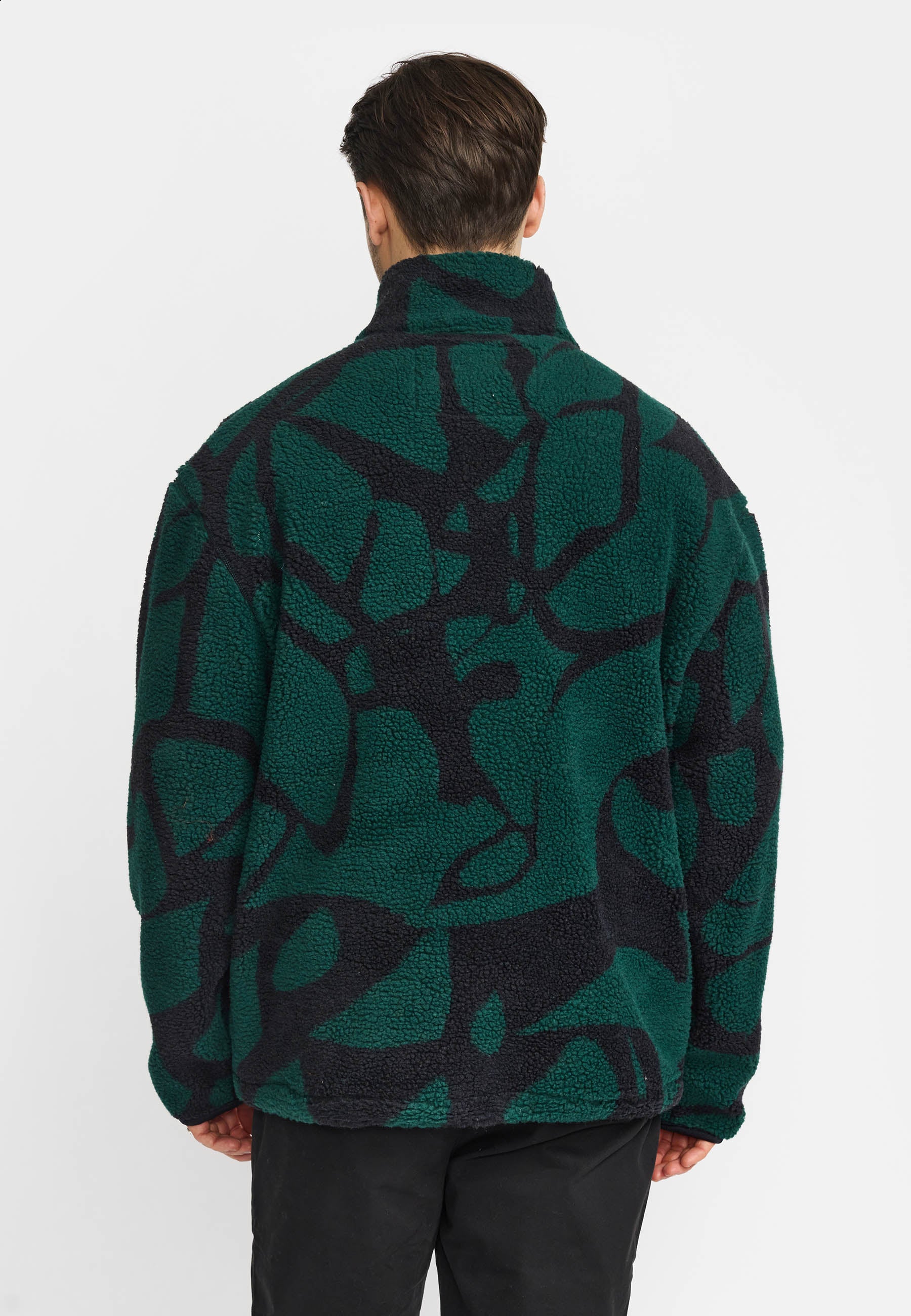 Revolution Printed Teddy Jacket Fleece Darkgreen