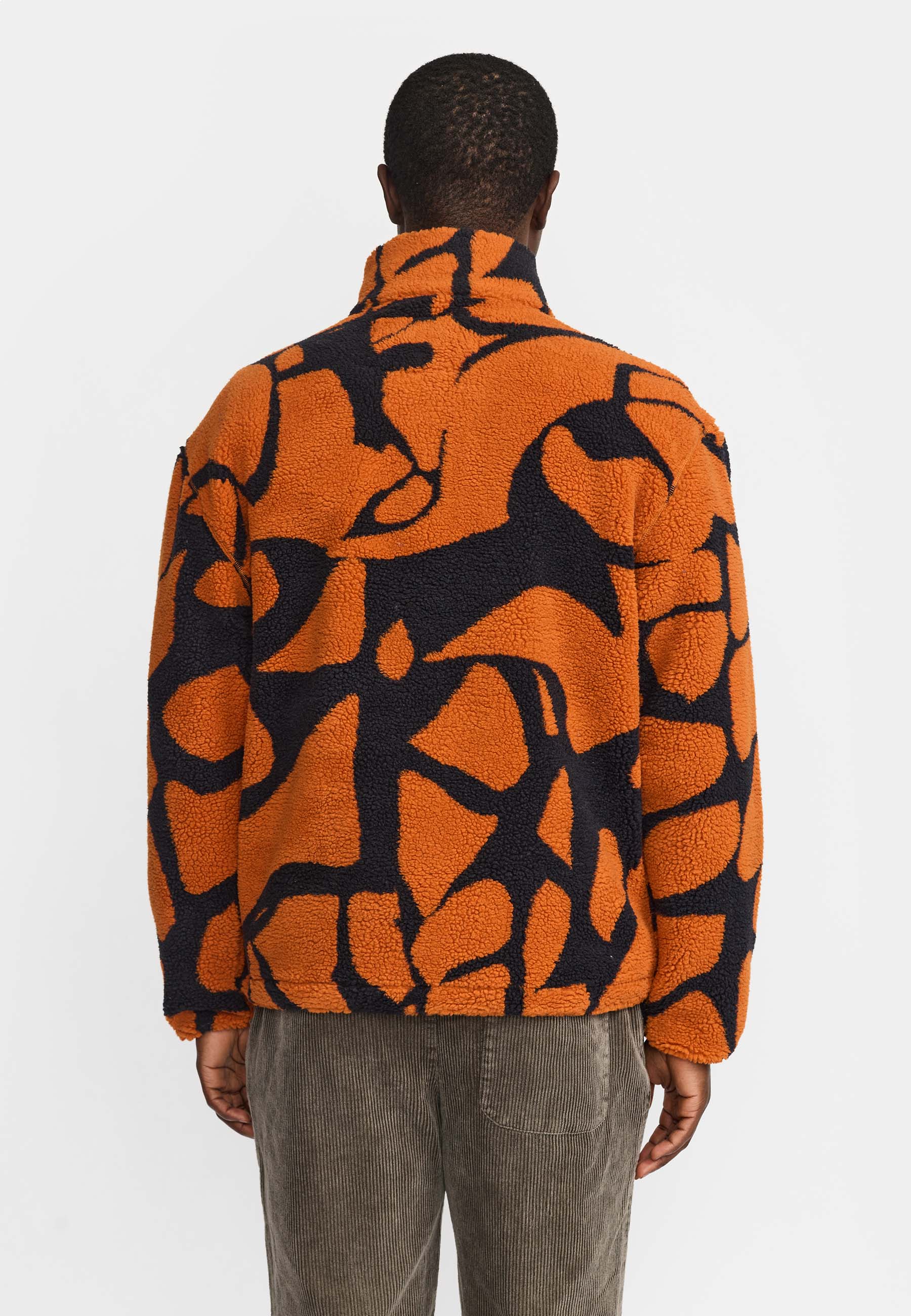 Revolution Printed Teddy Jacket Fleece Orange