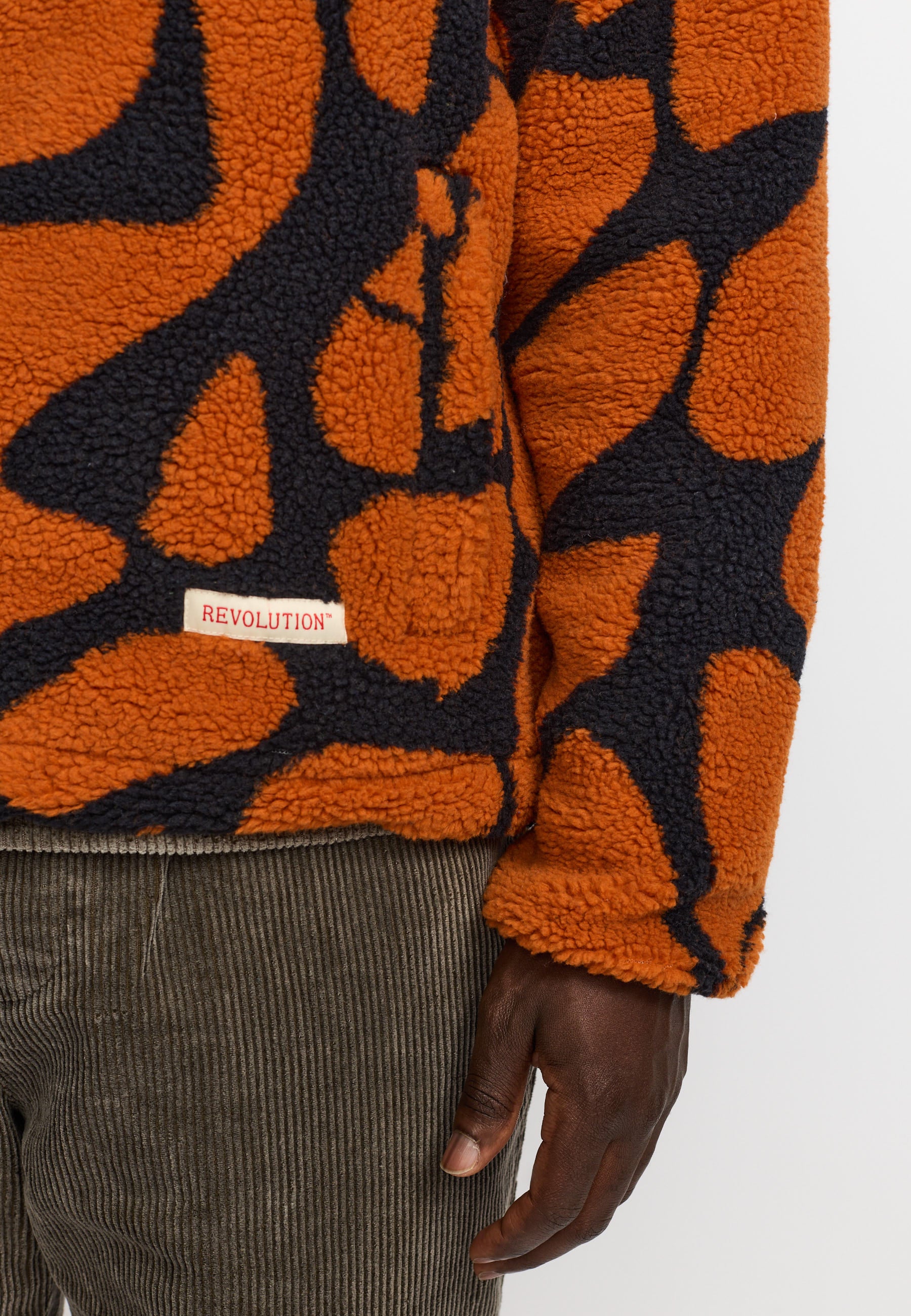 Revolution Printed Teddy Jacket Fleece Orange