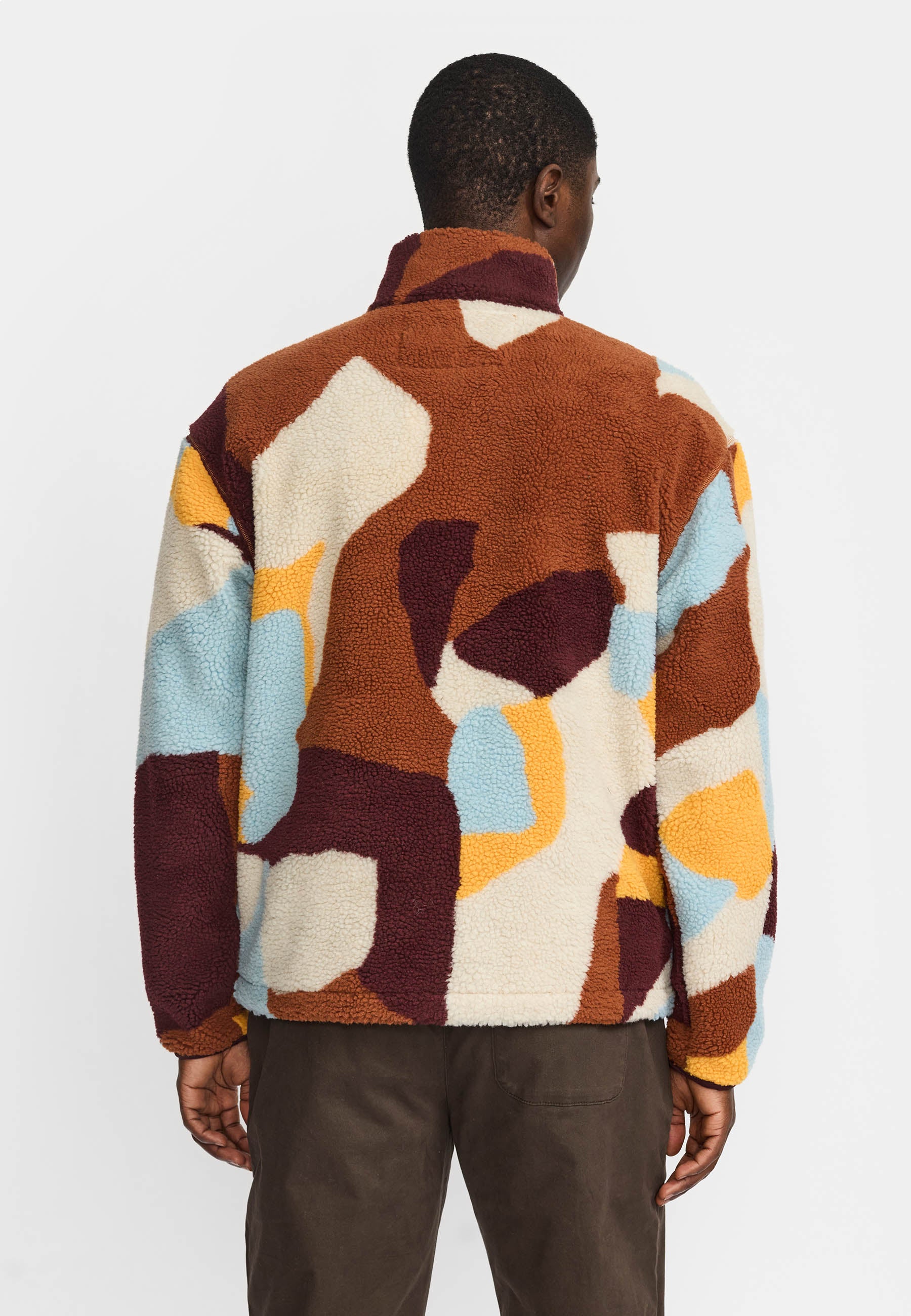 Revolution Printed Teddy Jacket Fleece Brown