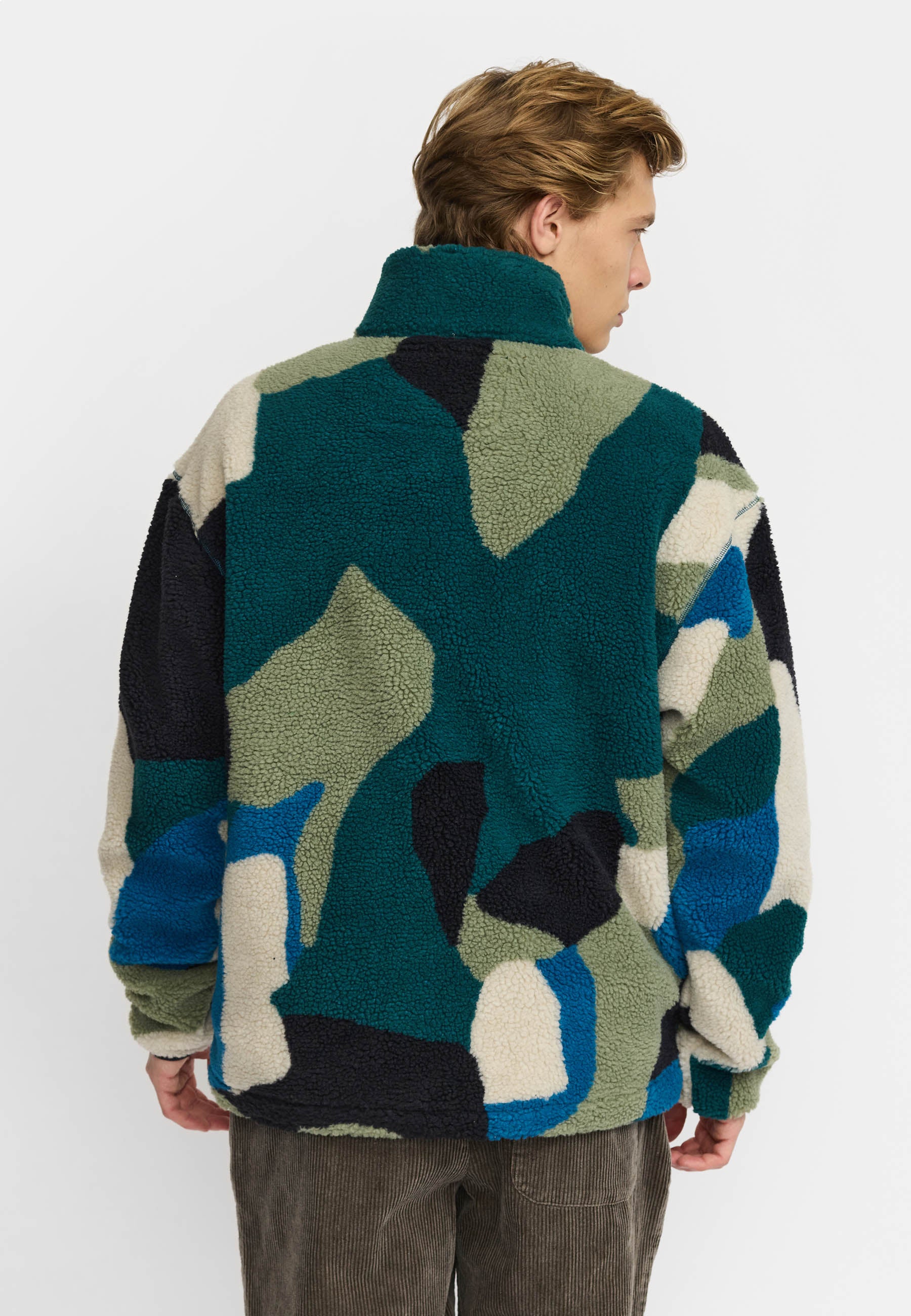 Revolution Printed Teddy Jacket Fleece Green