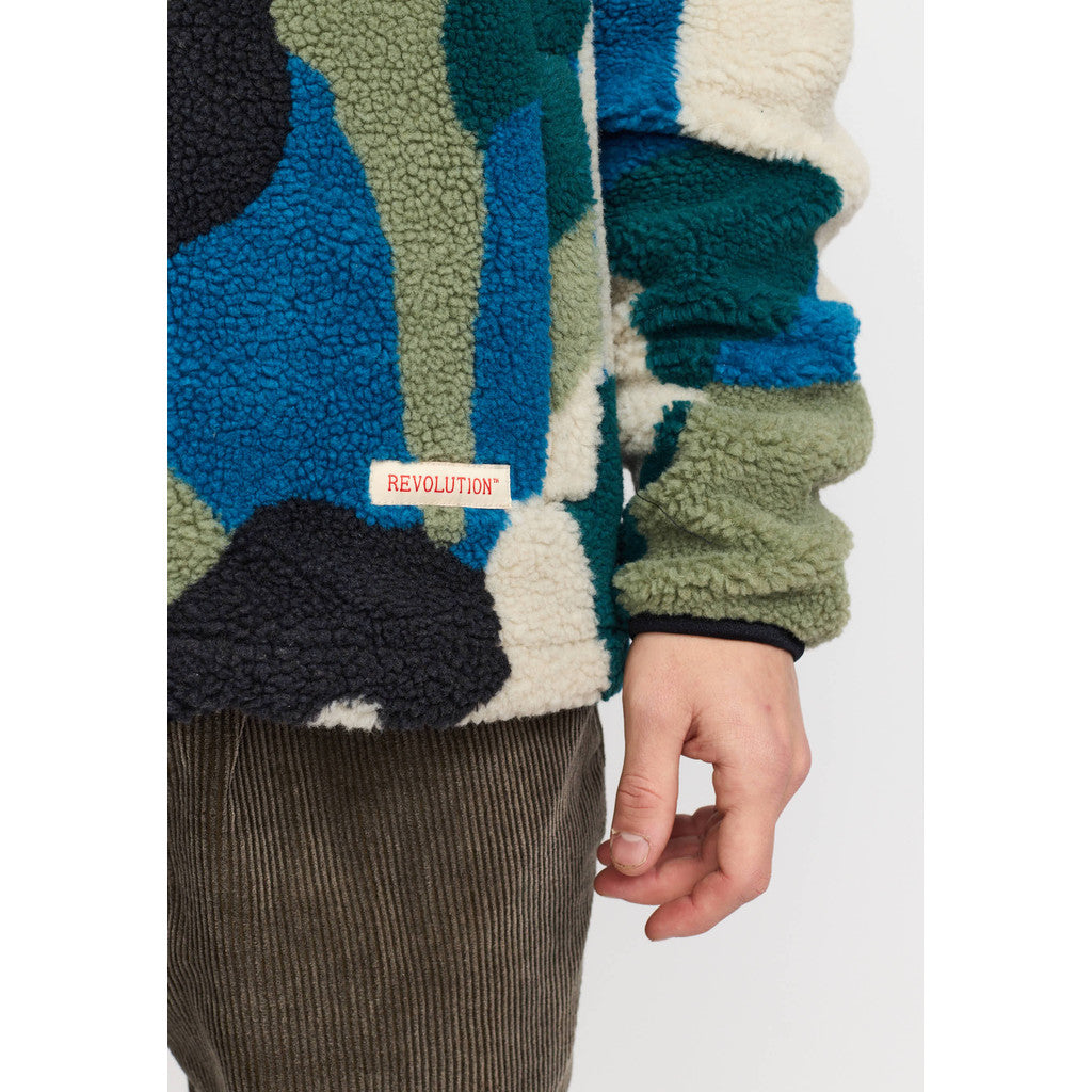 Revolution Printed Teddy Jacket Fleece Green
