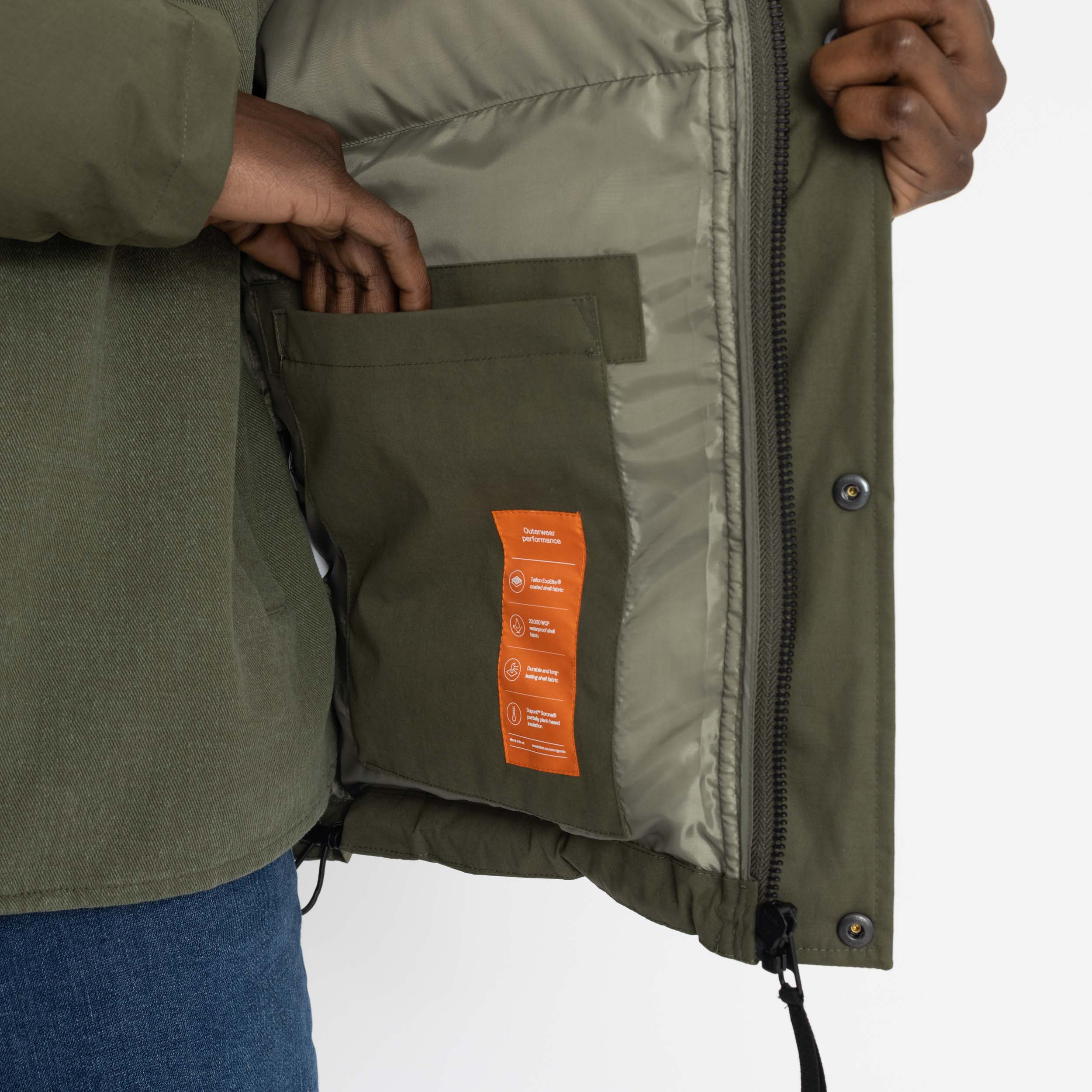 Revolution Puffer Jacket Winter Outerwear Army