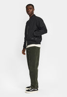 Revolution Quilted Bomber Jacket Winter Outerwear Black