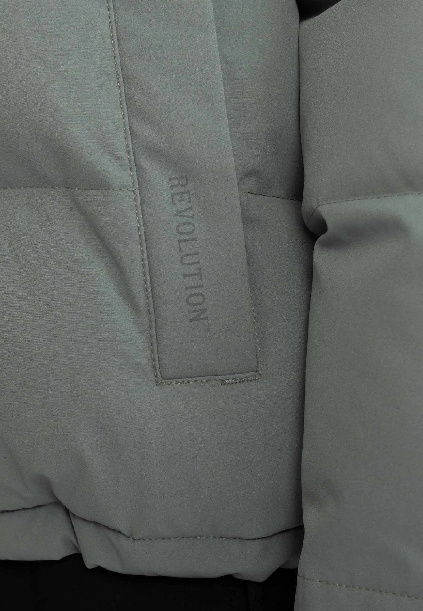 Revolution Raglan Puffer Winter Outerwear Grey