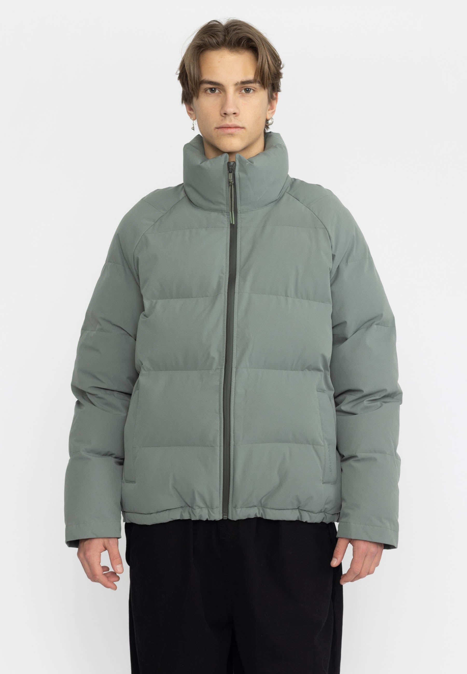 Revolution Raglan Puffer Winter Outerwear Grey