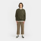 Revolution Regular Crew Sweatshirts Army-melange