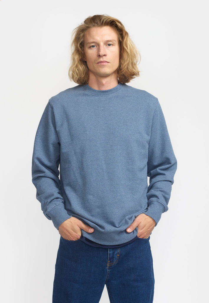 Revolution Regular Crewneck Sweatshirts Darkblue-melange