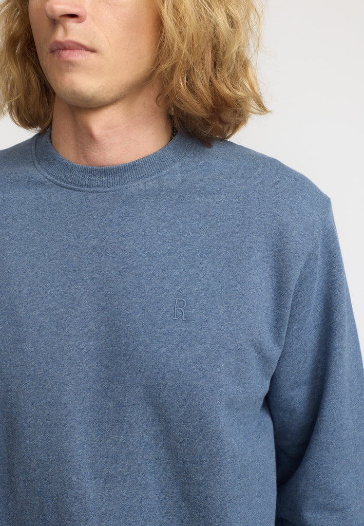 Revolution Regular Crewneck Sweatshirts Darkblue-melange