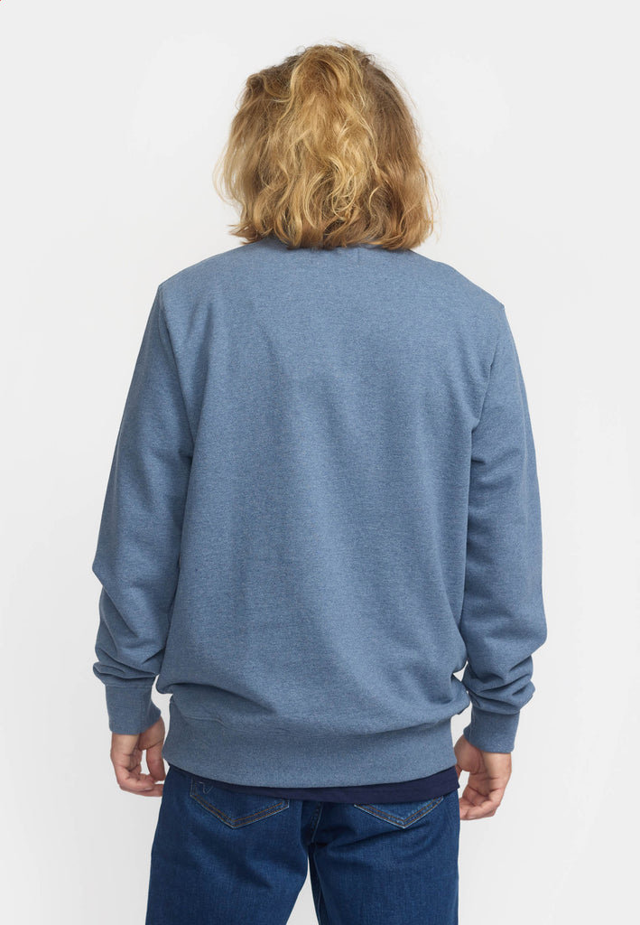 Revolution Regular Crewneck Sweatshirts Darkblue-melange