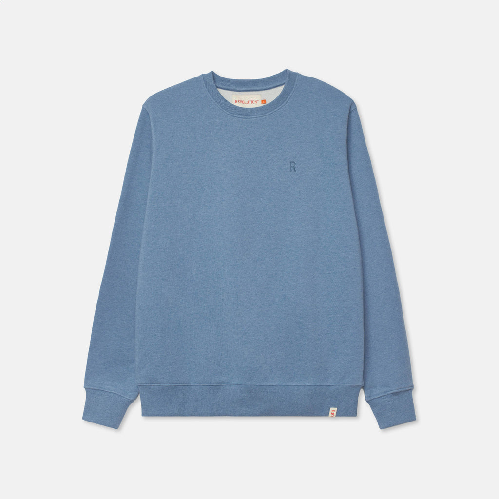 Revolution Regular Crewneck Sweatshirts Darkblue-melange