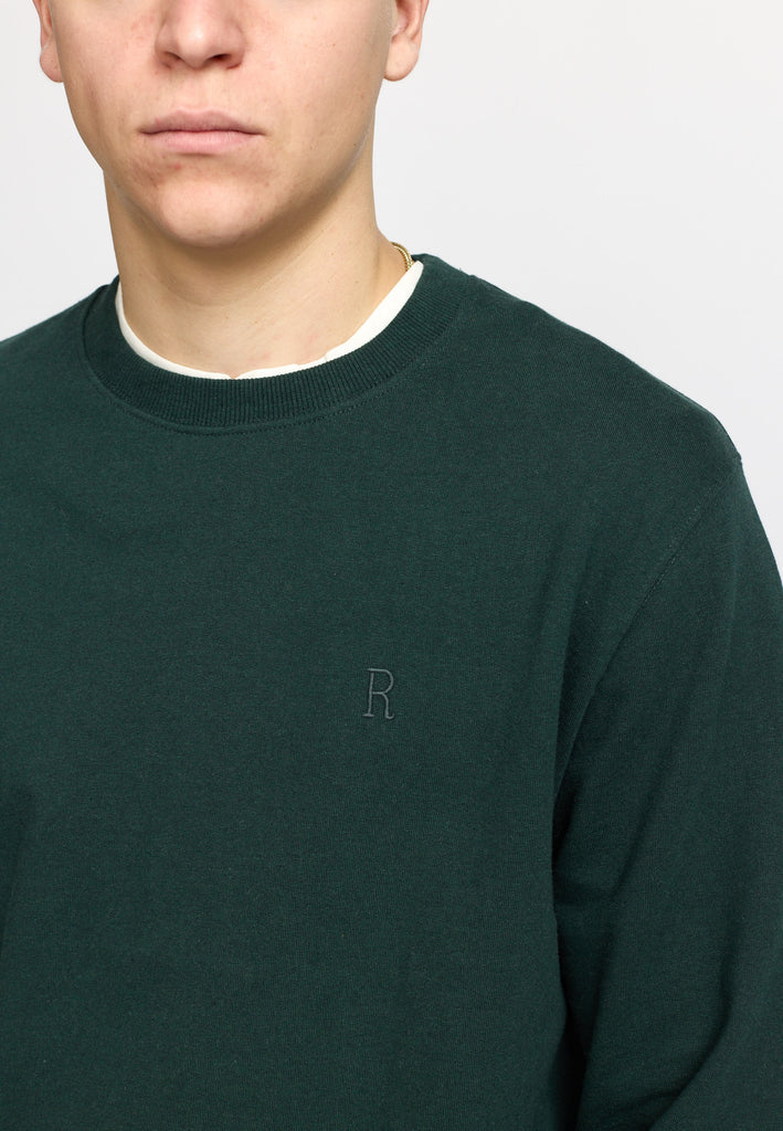 Revolution Regular Crewneck Sweatshirts Darkgreen-melange