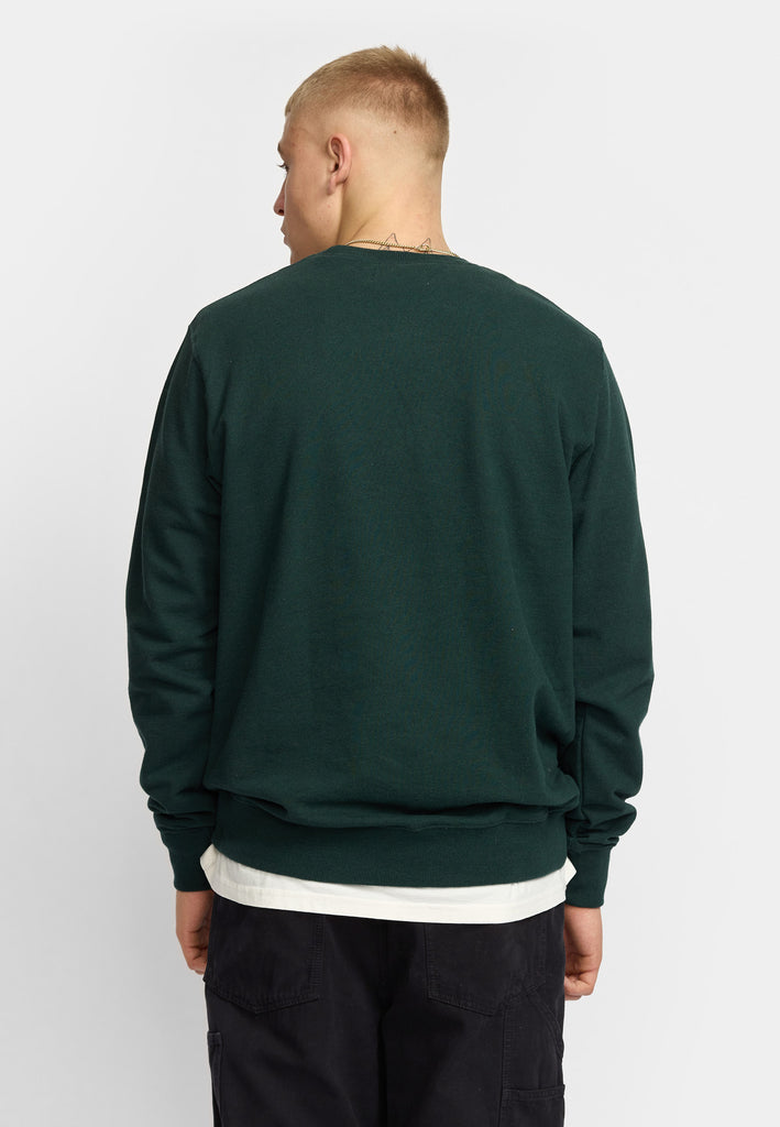 Revolution Regular Crewneck Sweatshirts Darkgreen-melange