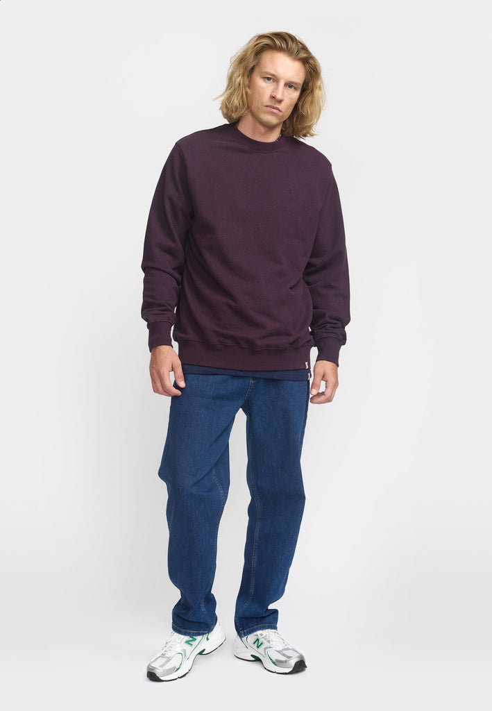 Revolution Regular Crewneck Sweatshirts Darkpurple-melange