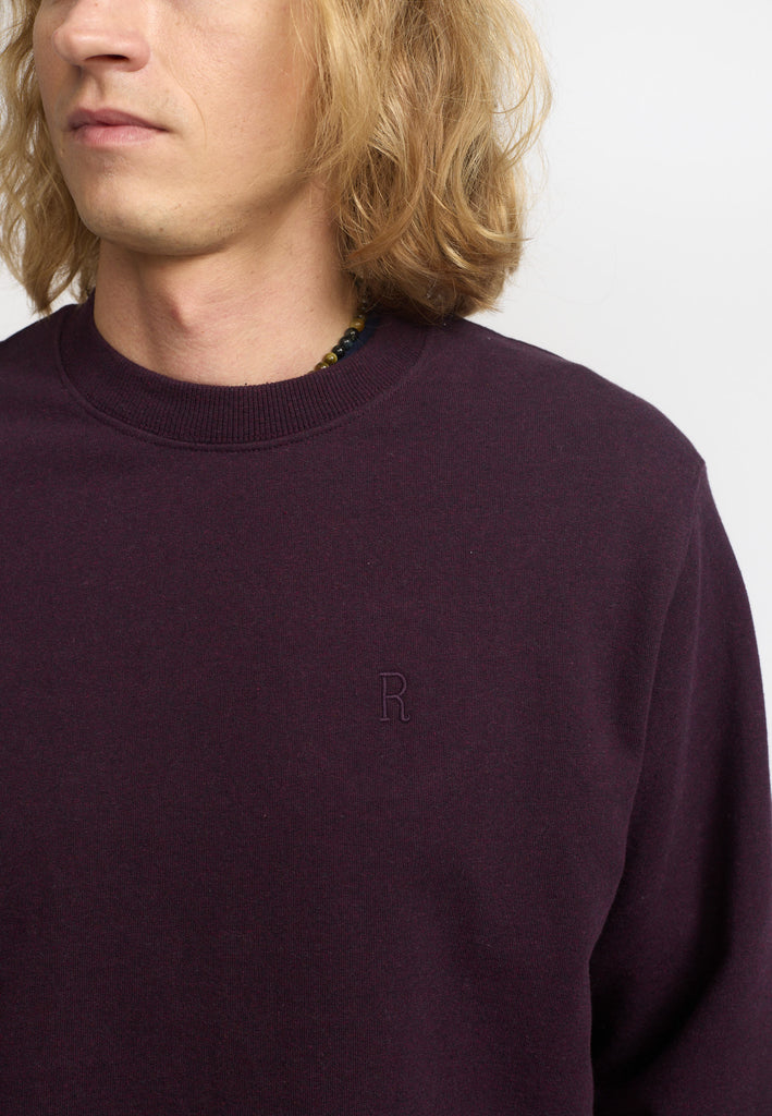 Revolution Regular Crewneck Sweatshirts Darkpurple-melange