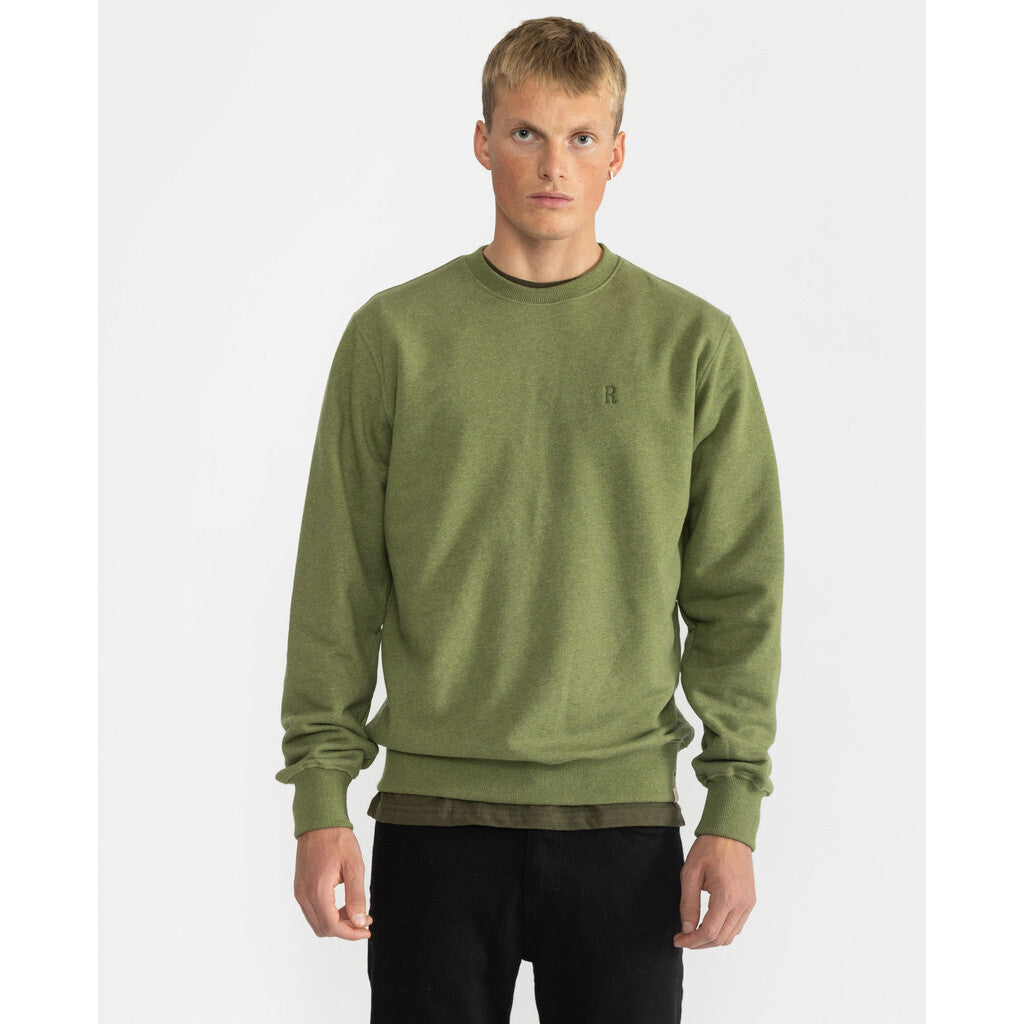 Revolution Regular Crewneck Sweatshirts Green-melange