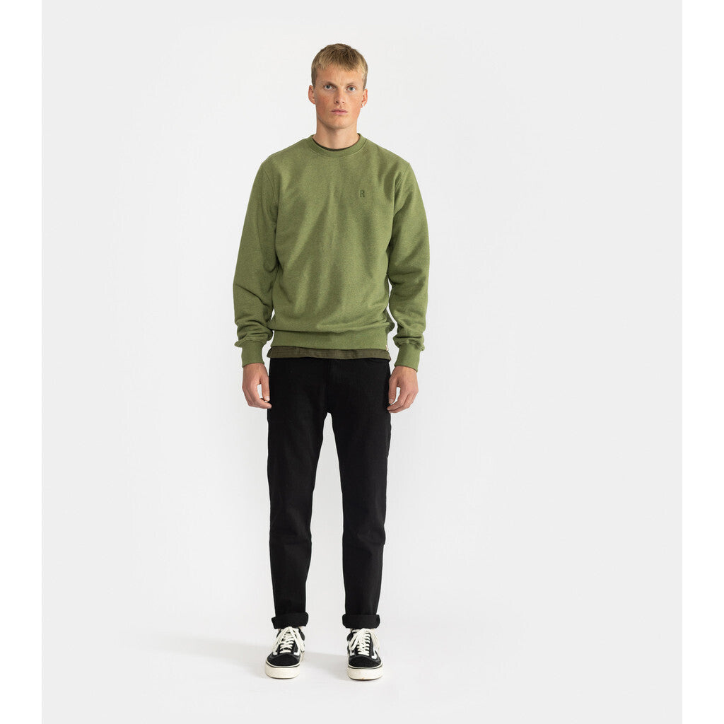 Revolution Regular Crewneck Sweatshirts Green-melange