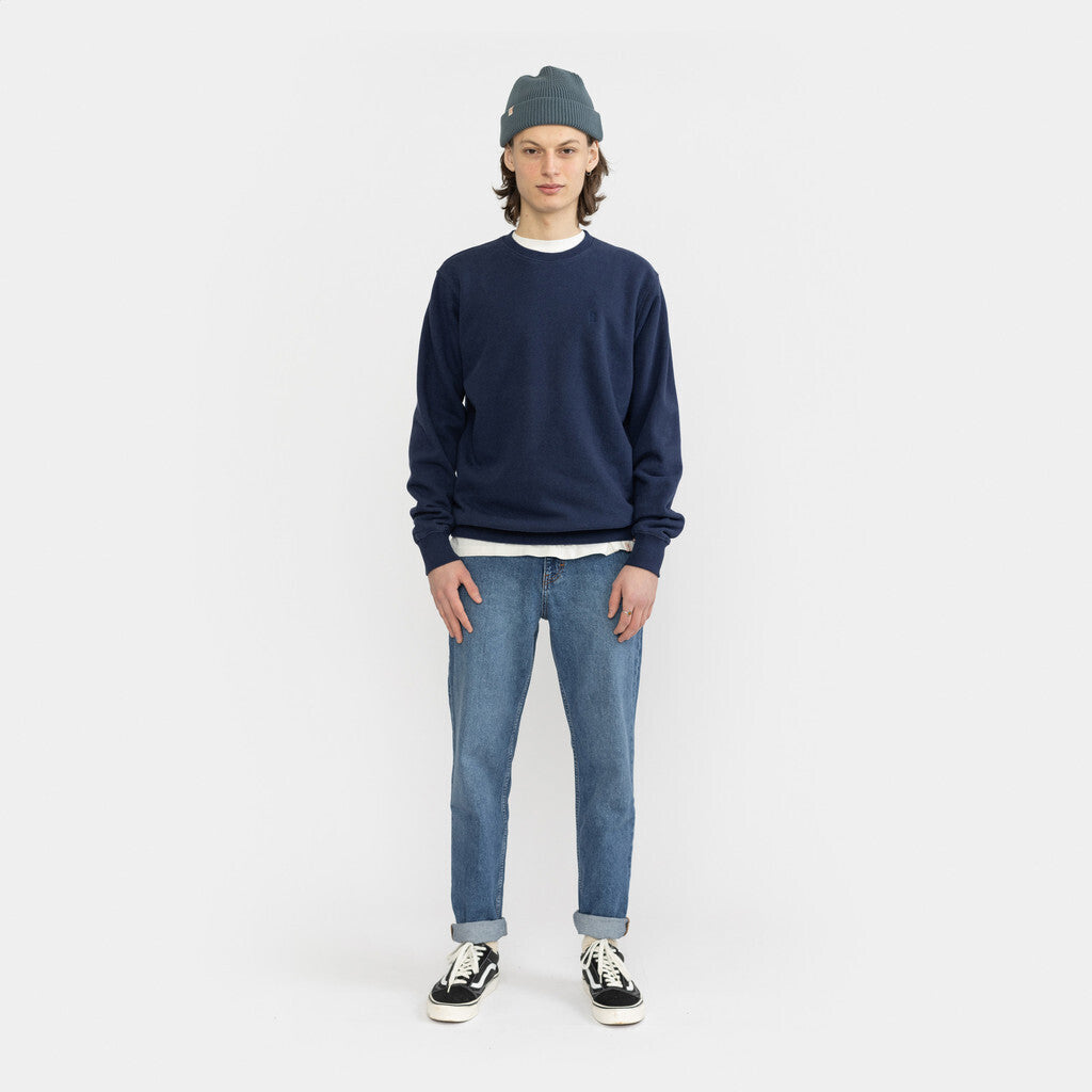 Revolution Regular Crewneck Sweatshirts Navy-melange