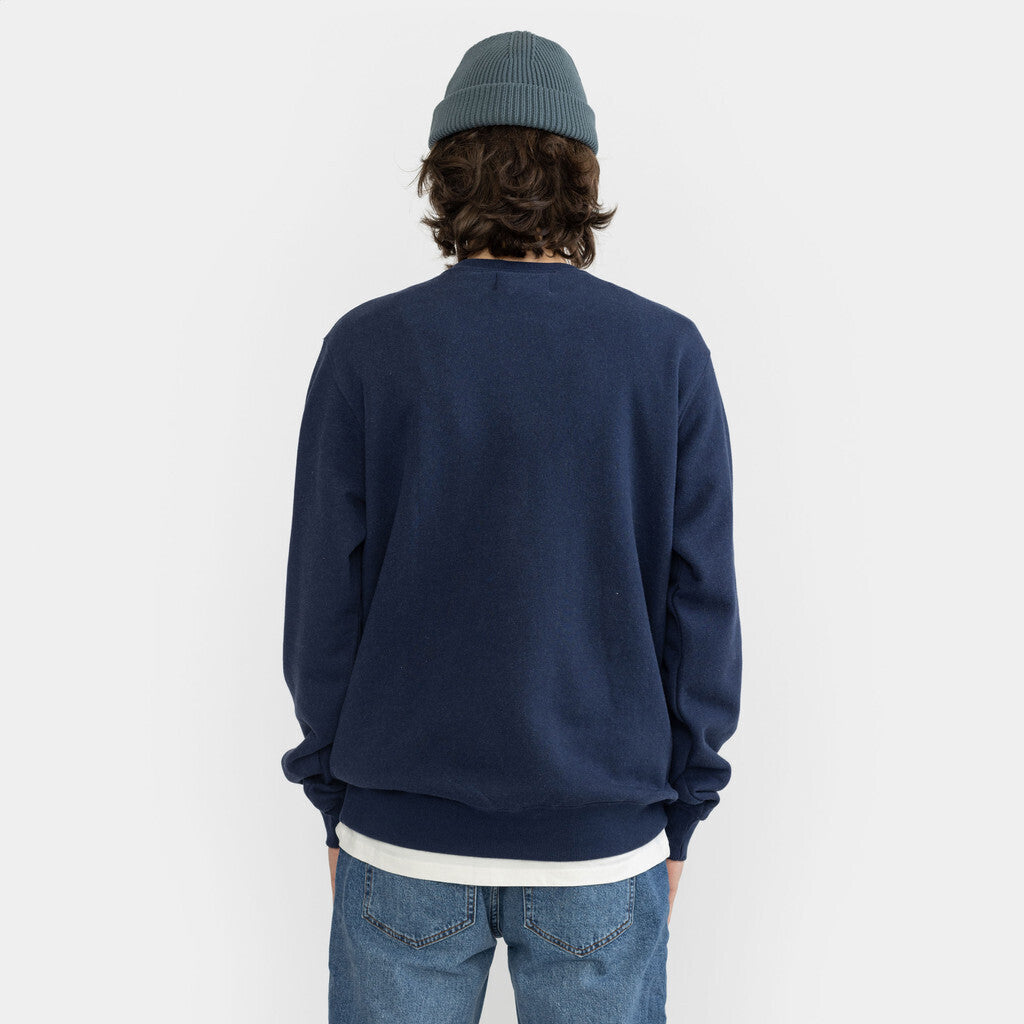 Revolution Regular Crewneck Sweatshirts Navy-melange