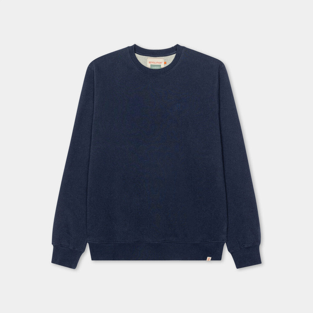 Revolution Regular Crewneck Sweatshirts Navy-melange