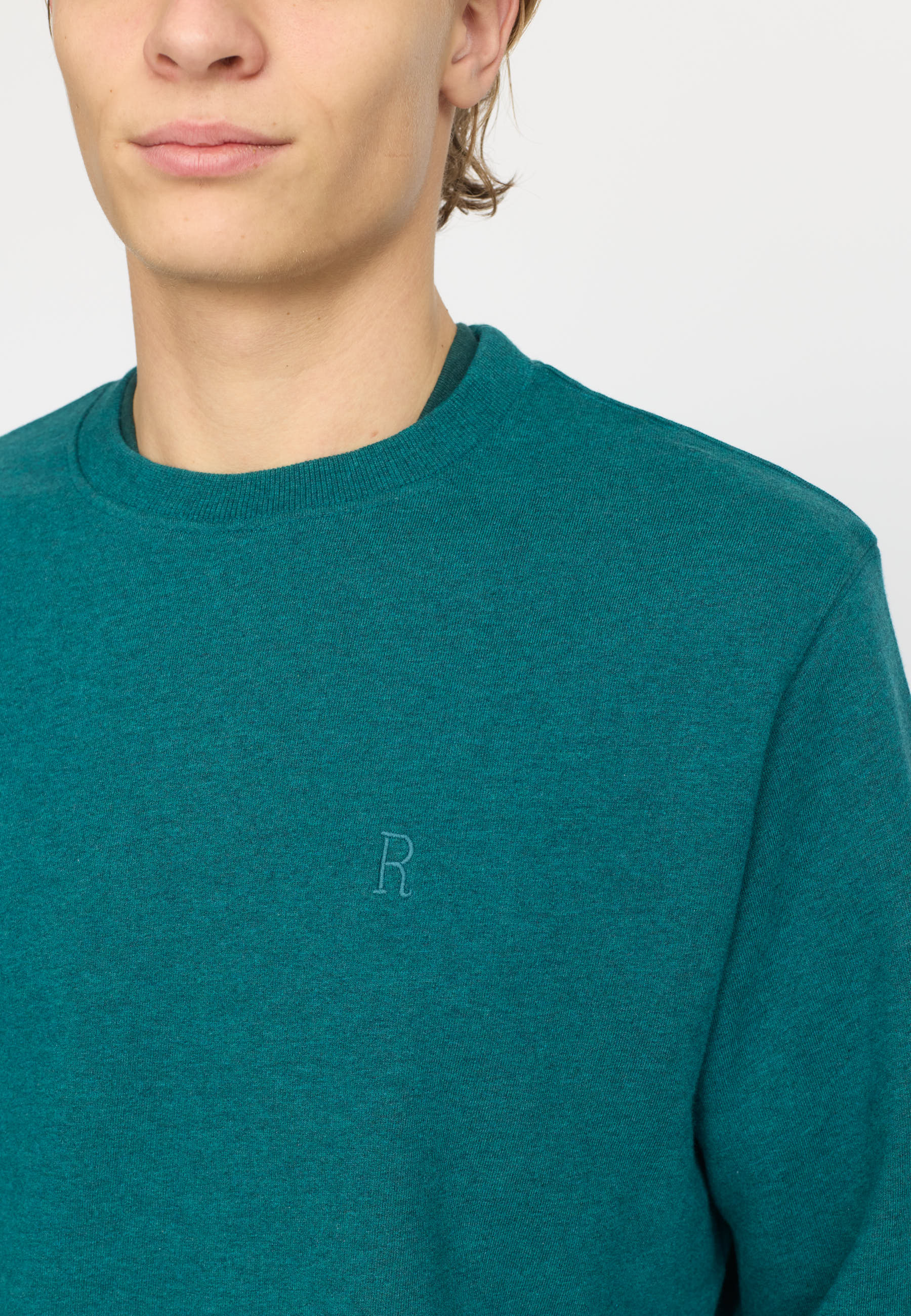 Revolution Regular Crewneck Sweatshirts Petrol-melange