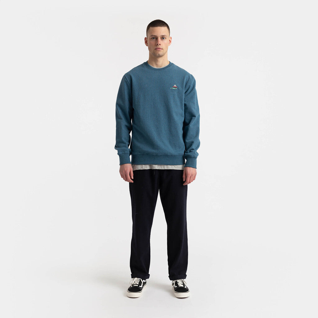 Revolution Regular Crewneck Sweatshirts Dustblue-melange