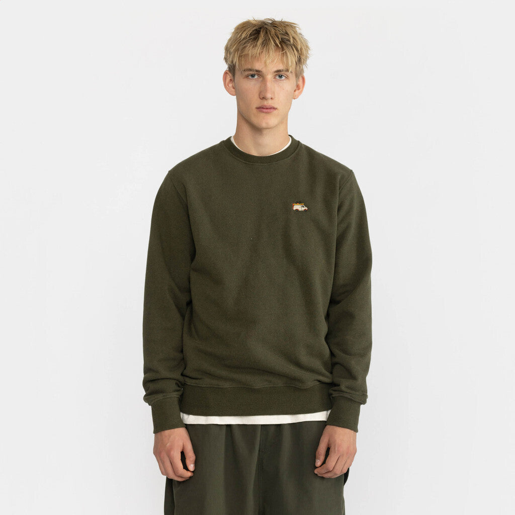 Revolution Regular Crewneck Sweatshirts Army-melange