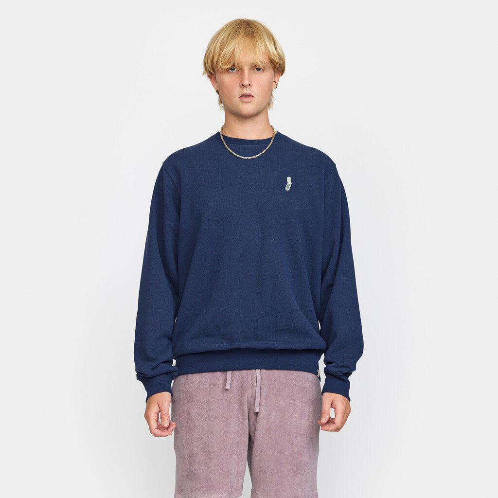 Revolution Regular Crewneck Sweatshirts Navy-melange