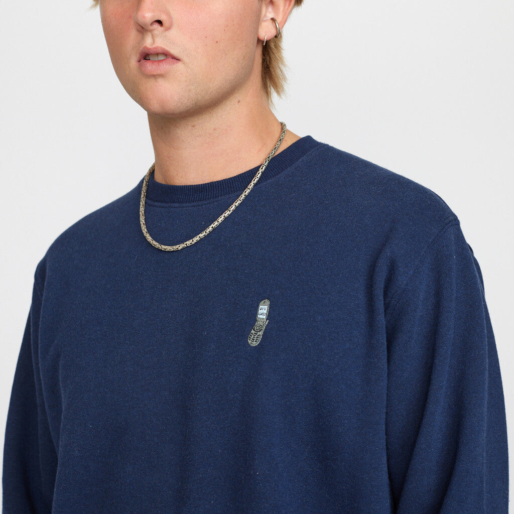 Revolution Regular Crewneck Sweatshirts Navy-melange