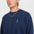 Revolution Regular Crewneck Sweatshirts Navy-melange