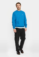 Revolution Regular Crewneck Sweatshirts Blue-melange
