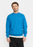 Revolution Regular Crewneck Sweatshirts Blue-melange