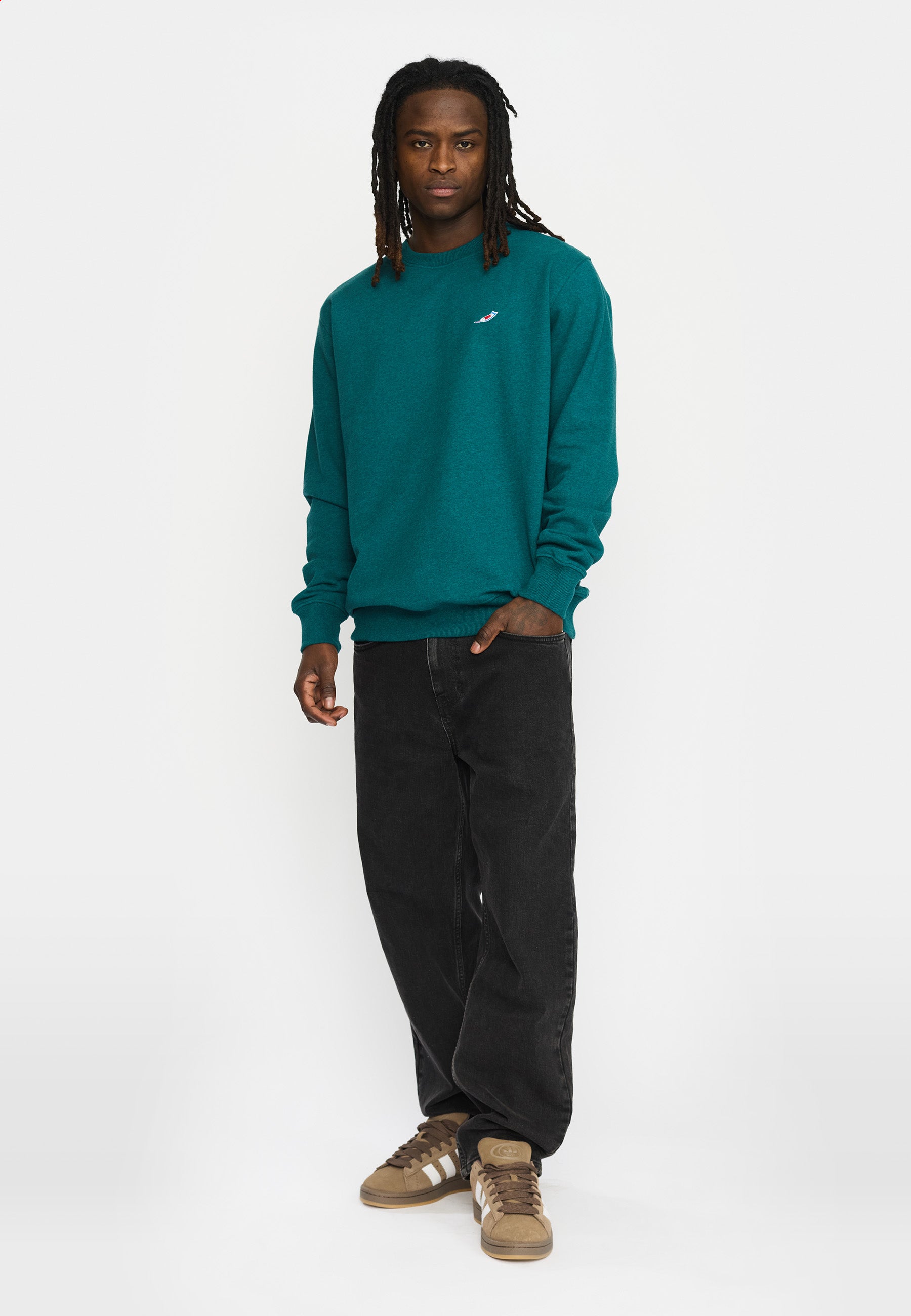 Revolution Regular Crewneck Sweatshirts Petrol