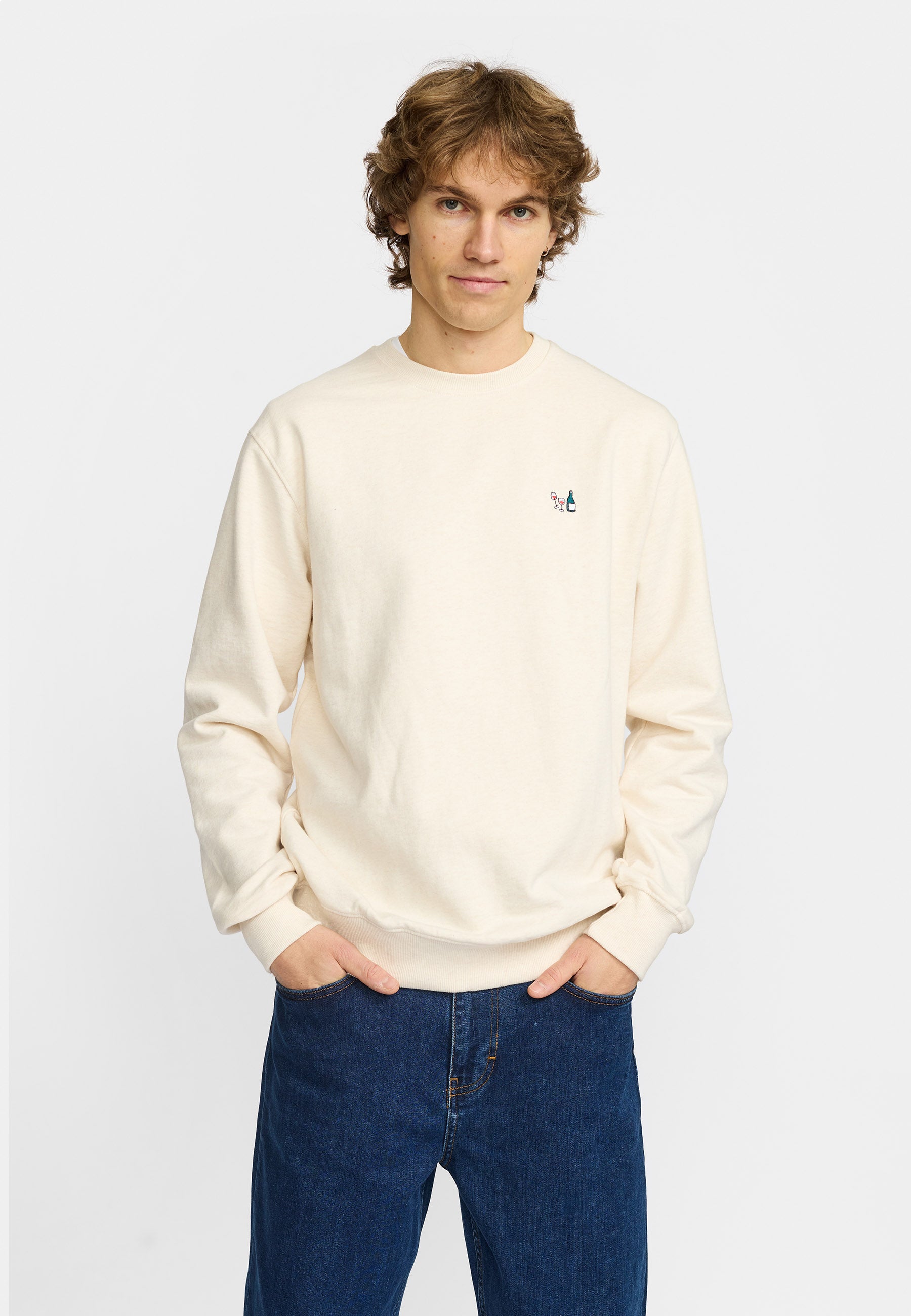 Revolution Regular Crewneck Sweatshirts Offwhite-melange